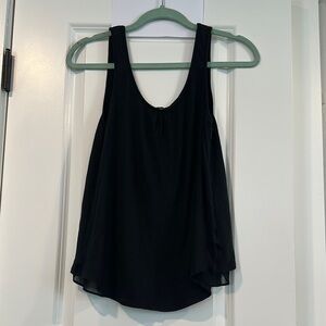 Women’s Express Sheer Back Black Tank Top